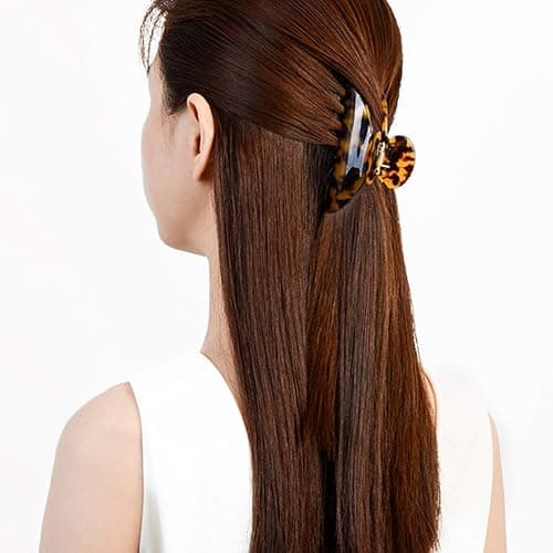 Medium Claw Hair Clips for Women Girls Tortoise Hair Jaw Clips Celluloid Hair Claw Clamps Leopard Print Hair Clasp 3 Pack Mother's Day Gifts thumbnail 8