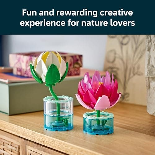 LEGO Botanicals Water Lilies 11511 | Building Toys for Girls & Boys, Ages 9+, Decor for Bedroom & Desk, Artificial Flowers, 259 pieces, Gift for Birthdays thumbnail 4