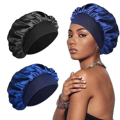 SWEET VIEW Silk Bonnet Satin Bonnet, Silk Hair Wrap for Sleeping, Soft and Comfortable Silk Sleep Cap - Image 1