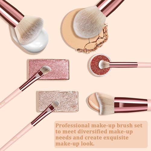 Makeup Brushes Start Makers 15Pcs Marble Makeup Brush Set Foundation Powder Blush Blending Eyeshadow Brushes Sets thumbnail 4