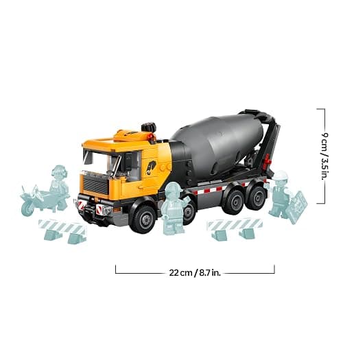 LEGO City Betonmischer - Lehrreiches Baufahrzeug Spielzeug mit 3 Minifiguren, drehbarer Trommel & Ausgießfunktion - Geburtstagsgeschenk für Jungen ab 7 Jahren - 60478 thumbnail 3