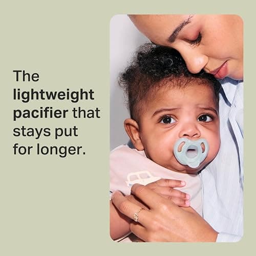 Tommee Tippee Ultra-Light Silicone Pacifier, 18-36 Months, Symmetrical One-Piece Design, BPA-Free Silicone Binkies, Blue/Orange/Green, Pack of 4 thumbnail 2