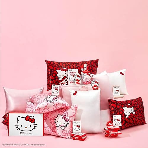 Kitsch x Hello Kitty (Pink Kitty Faces) - Satin Pillowcase with Zipper for Hair and Skin, Softer Than Silk Pillow Case, Cooling Pillow Cover, Machine Washable, Queen/Standard (19x26) thumbnail 9