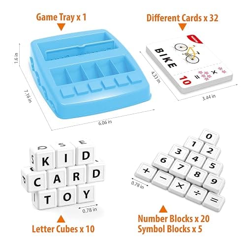 Yolscue Montessori Matching Letter Games,Educational Toys for 3-8 Year Olds Boys Girls,Alphabet Learning Toys for Kids Ages 3-8 Years,Birthday Party Gifts for 3-8 Year Olds Boys Girls(Blue) thumbnail 3