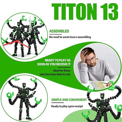 Aesinos T13 Assembly Completed Action Figure 3D Printed Multi-Jointed Movable Nova 13 Robot d13 Accessories Best Birthday Festival Gift Desktop Decorations for Game Lovers thumbnail 4