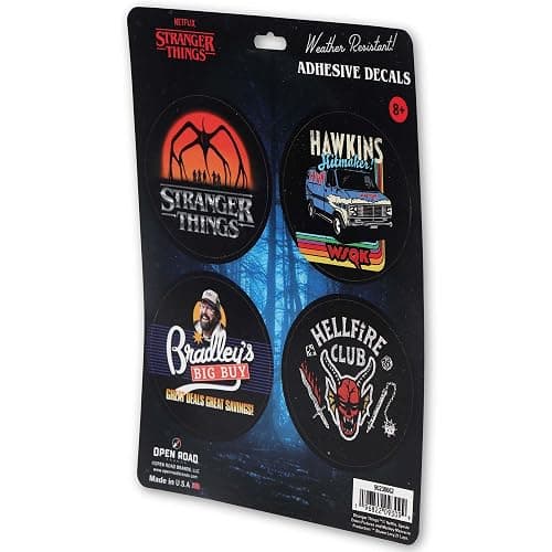 Stranger Things Iconic Adhesive Vinyl Decals - Fun Set of Stranger Things Stickers for Water Bottle or Laptop, 1 Pack (4 Count) thumbnail 2