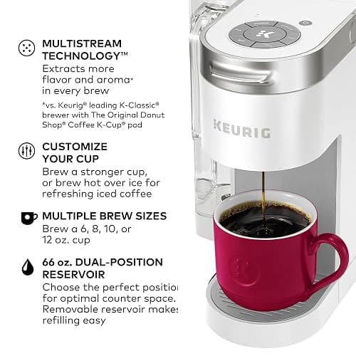 Keurig K-Supreme Single Serve K-Cup Pod Coffee Maker, MultiStream Technology, 4 Brew Sizes, 66oz Dual-Position Removable Reservoir, White - White - Coffee Maker thumbnail 5