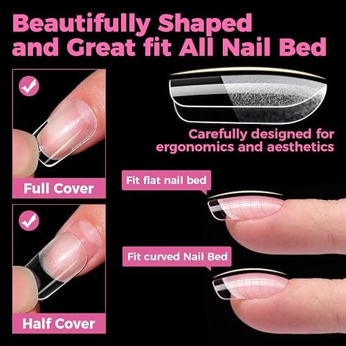 UNA GELLA Gel Nail Tips Square Short, 15 Sizes Short Square Press on Nails | Pre Etched 300pcs Soft Gel Fake Nails Full Cover for Nail Extension Home DIY Salon for Flat & Curved Nail Beds thumbnail 5
