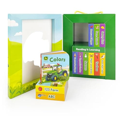 My Little Learner Library John Deere Kids 12-Book Set Board Book - Learning First Words, Numbers, Farm Animals and More thumbnail 12