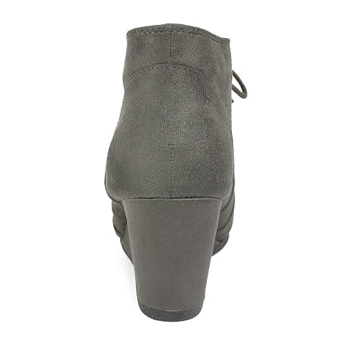 DREAM PAIRS Women's Wedge Boots Casual Fashion Lace Up Low Heel Ankle Booties Shoes thumbnail 4