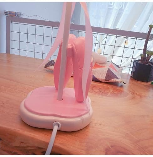 Cozylight Bedside Lamp, Pink Dancing Shoes Design, 14inch Tall Table Lamp with Fabric Stitch Shade for Girl’s Bedroom Décor, Including an E26 LED Bulb (Push Button) thumbnail 6