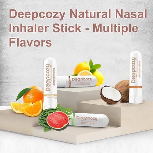 DeepCozy Nasal Stick for Adults, 4 Pack Nasal Inhaler Stick for Distraction Relief & Mild Stress, Portable Nasal Sticks Nose Inhaler Stick with Menthol (Coconut, Watermelon, Cold-Brew, Mojito) thumbnail 6