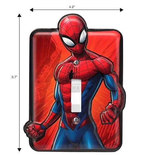 Open Road Brands Marvel Spider-Man Embossed Metal Light Switch Plate Decoration for Bedroom or Man Cave thumbnail 3