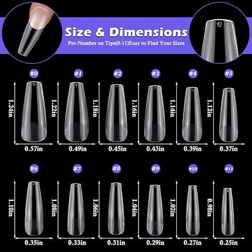 240pc Coffin Gel Nail Tips Long Fake Nails Clear Press ons Nail, Long Coffin Nails Tips Acrylic Nails Extension Soft Gel Nails Tip Full Cover Ballerina False Nail Clear Artficial Fingernails thumbnail 3