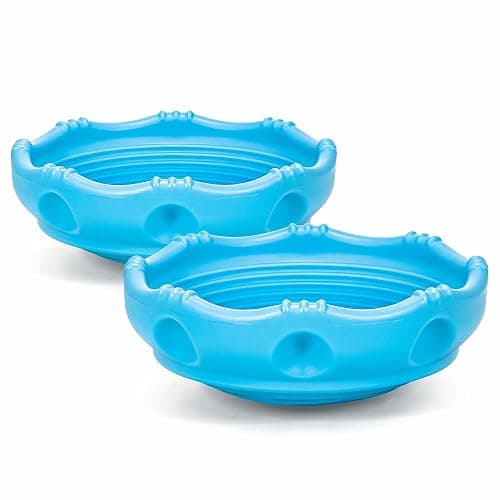 Simplay3 Two Sided Rock Around Wobble Disk and Climbing Dome 2 Pack for Toddlers and Kids - Rocking and Climbing - Indoor/Outdoor, Made in USA (Blue) - Image 1