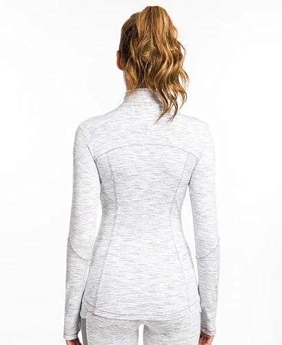 QUEENIEKE Womens Running Jackets Athletic Workout Scrub Jacket Track Full Zip Up Gym for Women Yoga Top thumbnail 3