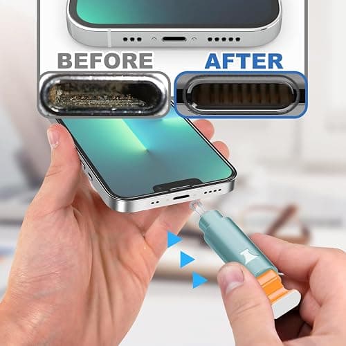 Ordilend for iPhone Cleaning Kit for Charging Port Cleaner, Multi-Tool iPhone Cleaner Repair Lightning Cable, Cell Phone Cleaning Kit for iPad, Connector, Speaker, Airpod with Storage Case, Mint thumbnail 4