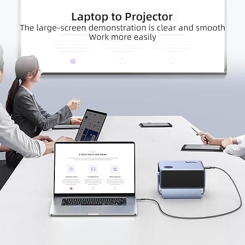 4K@60Hz USB C to HDMI Cable 6.6FT, [Thunderbolt 3/4 Compatible] for MacBook Pro/Air with iPhone 16 Pro/15 Pro/Max Surface Samsung Galaxy USB Type C Laptop Tablet Cell Phone thumbnail 4