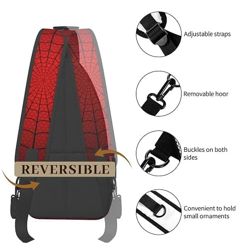 YOZIRIBO Spider Web Sling Bag for Men Women, Crossbody Backpack Purse Chest Daypack Shoulder Bag for Sports Hiking Running Travel thumbnail 4