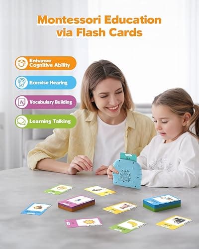 Airbition 510 Words, Talking Flash Cards for Toddler 1 2 3 4 Year Olds, Language Learning Tools, Pocket Speech Therapy Tools, Autism Aids, Montessori Tools with 31 Themes, Children's Sensory Device thumbnail 2