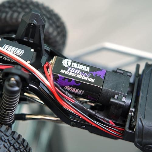 INJORA 180 PRO Brushed 48T Motor with Stainless Steel Pinion for TRX4M 1/18 RC Crawler Car Upgrade thumbnail 6