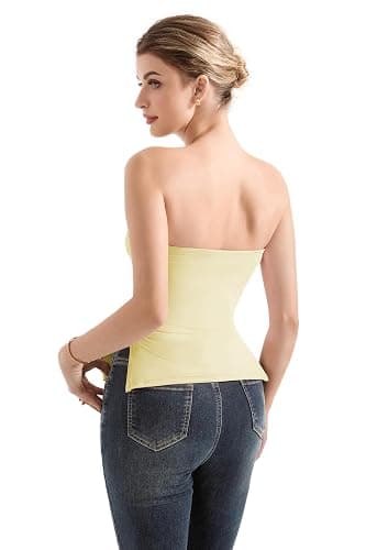SUUKSESS Women Double Lined Going Out Trendy Tube Tops Side Split Sexy Tank Tops thumbnail 7