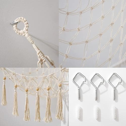 Jouet Hamac pour Animaux en Peluche Jouet Ours Filet Coin Suspendu Support De Rangement pour Chambre Enfant, Fermeture éclair, Blanc thumbnail 8