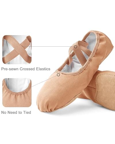 Stelle Women Ballet Shoes Highly Stretch Canvas Adult Ballet Slippers Split Sole Yoga Dance Shoe for Girls Boys thumbnail 3