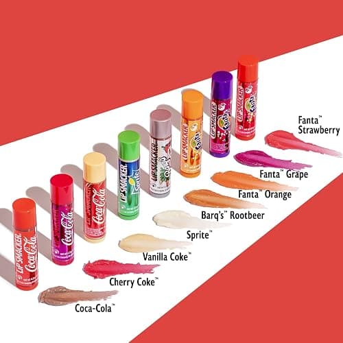 Lip Smacker Coca-Cola Flavored Balm, 8 Count, Flavors Coke, Cherry Vanilla Sprite, Root Beer, Orange Fanta, Grape Strawberry Fanta thumbnail 2