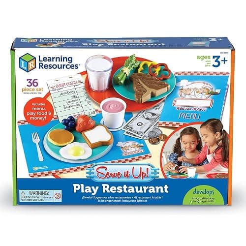 Learning Resources Serve It Up! Play Restaurant - 35 Pieces, Ages 3+, for Kids, Toddler Food Toys, Pretend Vegetables, Gift for Boys Girls thumbnail 5