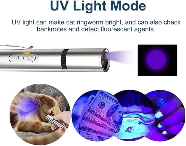 BEGRIM Cat Toys Laser Pointer for Indoor, Rechargeable, 7 Adjustable Wand Red Light Pet Interactive Cat Mouse Toys to Keep Busyfor Kitten Dog Chase Play thumbnail 4