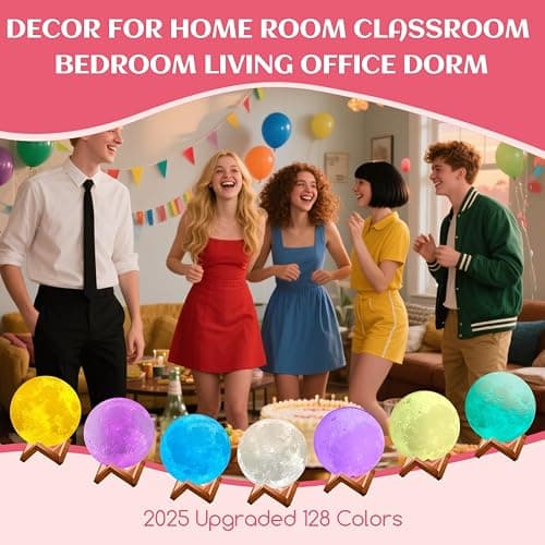 ACED Mondlampe 2023 Upgrade 3D Mondlicht 16 Farben mit Holzständer Remote/Touch Control und USB wiederaufladbar Geschenke für Frauen Mädchen Jungen thumbnail 6