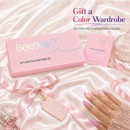 Beetles Fall Gel Polish Set, Fingertip Palette Collection, 32 Colors | With Base Glossy Matte Glitter Top Coat, Pink Red Blue Purple Brown Yellow Green Black White Gel, UV LED Lamp Nails Gifts thumbnail 7