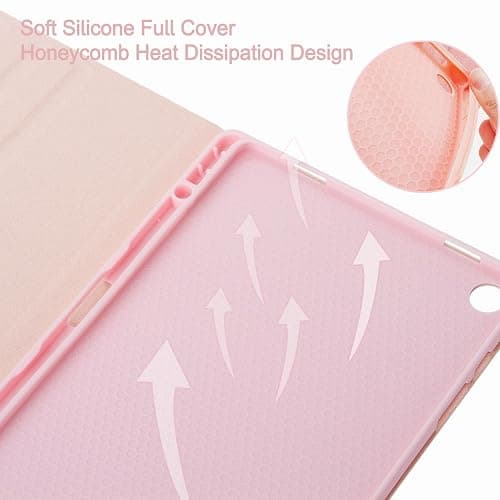VLEAQC Keyboard Case for Samsung Galaxy Tab A9+/A9 Plus 11 Inch 2023 (SM-X210/X216/X218), Detachable Color Backlit Bluetooth Keyboard and Mouse, Slim Lightweight Stand Cover with Pen Holder (Pink) thumbnail 7