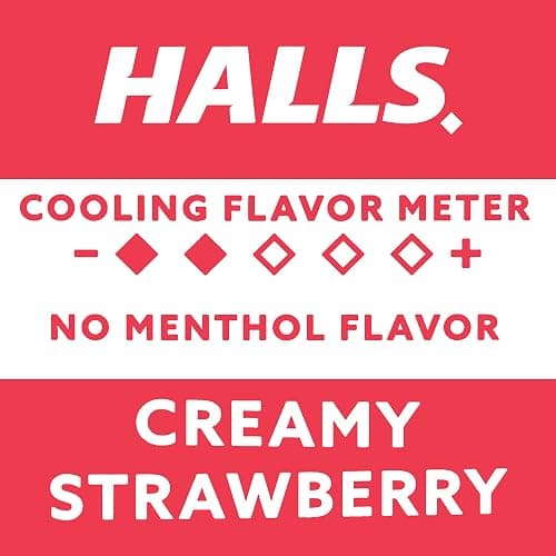 HALLS Throat Soothing (Previously HALLS Breezers) Creamy Strawberry Throat Drops, Economy Pack, 70 Drops thumbnail 7