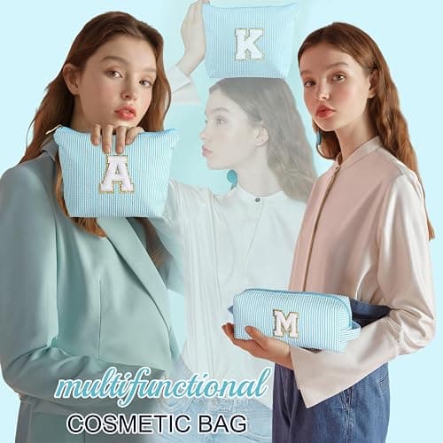 YOOLIFE Makeup Bag for Girls Teen Girl - Personalized Cute Makeup Pouch for Girlfriend Bridesmaid Wife | Cosmetic Travel Toiletry Bag for Friend | Birthday Gift Idea for Her Mom Gifts for Teen Girls K thumbnail 4