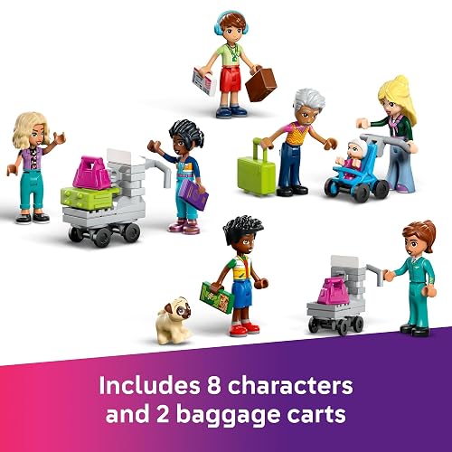 LEGO Friends Heartlake City Airport and Airplane Toy Building Set - Pretend Play for Kids, Girls and Boys, Ages 8+ - with 7 Minidolls, Taxi, Dog Figure and More - Gift Idea for Birthday - 42656 thumbnail 6