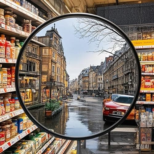 IMJONO 12" Acrylic Convex Mirror – Adjustable Wide Angle View Traffic Mirror for Enhanced Security Coverage in Rooms, Offices, Warehouses, Parking Lots, and Addressing Corner Blind Spot Areas thumbnail 7