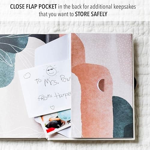 DUNCAN & STONE PAPER CO. Teacher Memory Book – 20 Years Of Memories Notebook for Teachers - Linen Cover Classic Teacher Journal Notebook - Cute Journaling Notebooks (130 Pages) thumbnail 6