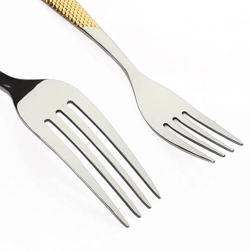 40-Piece Gold Silverware Set Stainless Steel Flatware Set Service for 8 Kitchen Cutlery Utensils Includes Knives Spoons Forks For Home Kitchen Hotel thumbnail 4