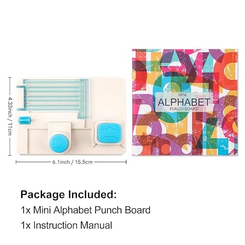 BAOFALI Mini Alphabet Punch Board for DIY Craft Cards Scrapbooking Party DecorFinished Letter&Number&Punctuation Measures 1 1/2" x 2 1/2" Signs, Cards, Creating Letters, Numbers thumbnail 2