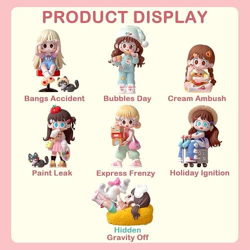 Milay Daily Times Series Single Box (Contains 1 Figure), Blind Box Cute Figures Collectible Toys Birthday Gifts thumbnail 3