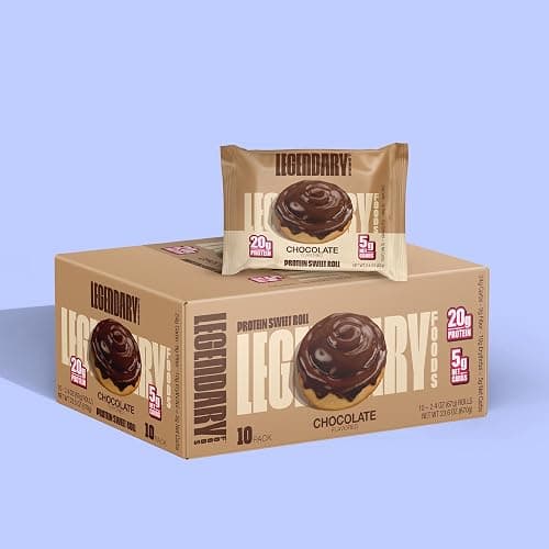 Legendary Foods 20g Protein Chocolate Sweet Roll - Premium High Protien Bars, Low Carb Meal Replacement Snack, Low Glycemic Index, Gluten Free Snacks - Zero Sugar, Keto and Diabetic Friendly 8-Pack thumbnail 7