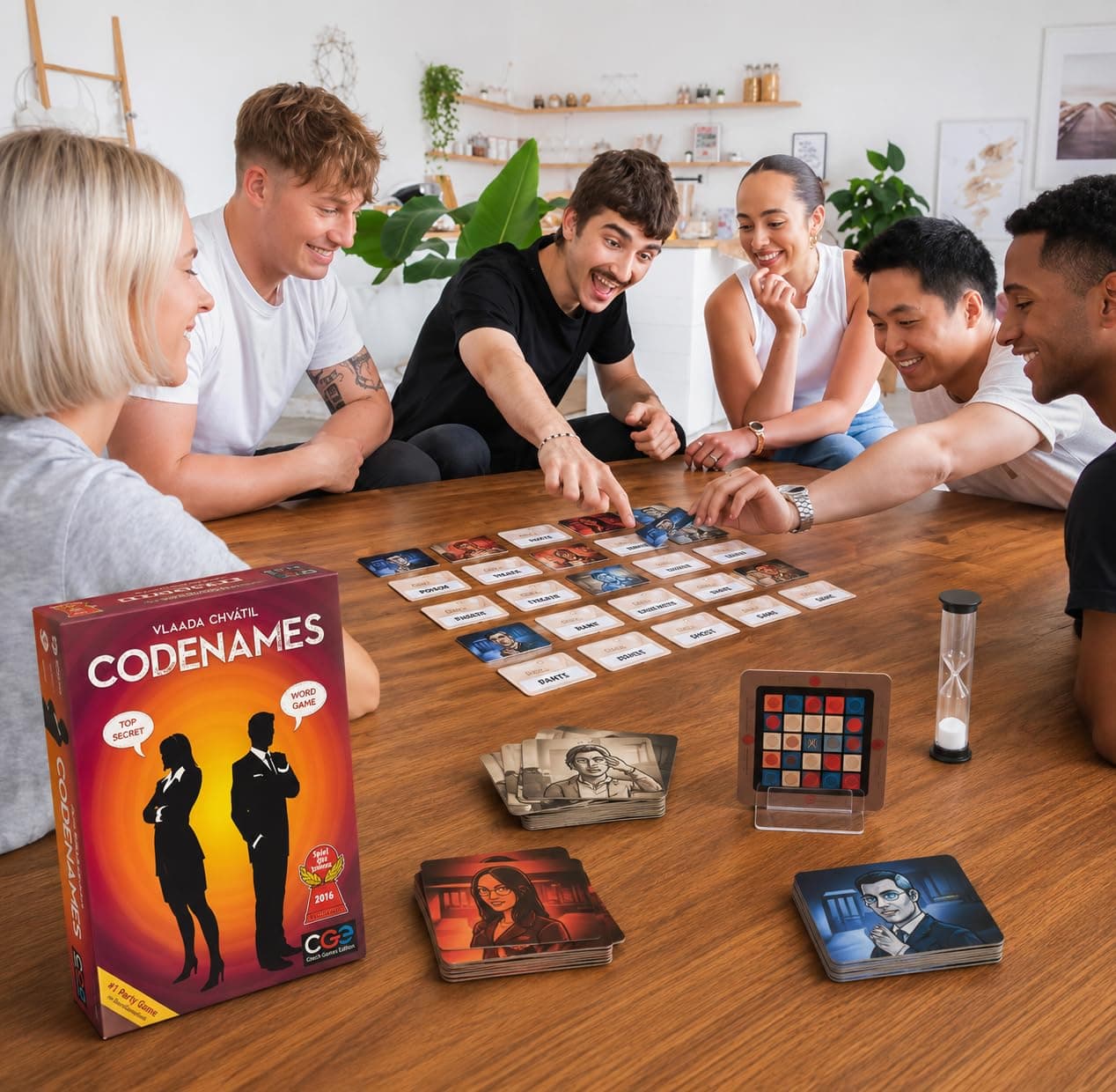 Codename Board Game, Team Word Guessing Game for Adults & Teens 14+, Strategy Party Game, Communication & Deduction Game, Travel Board Game for 4-8 Players thumbnail 3