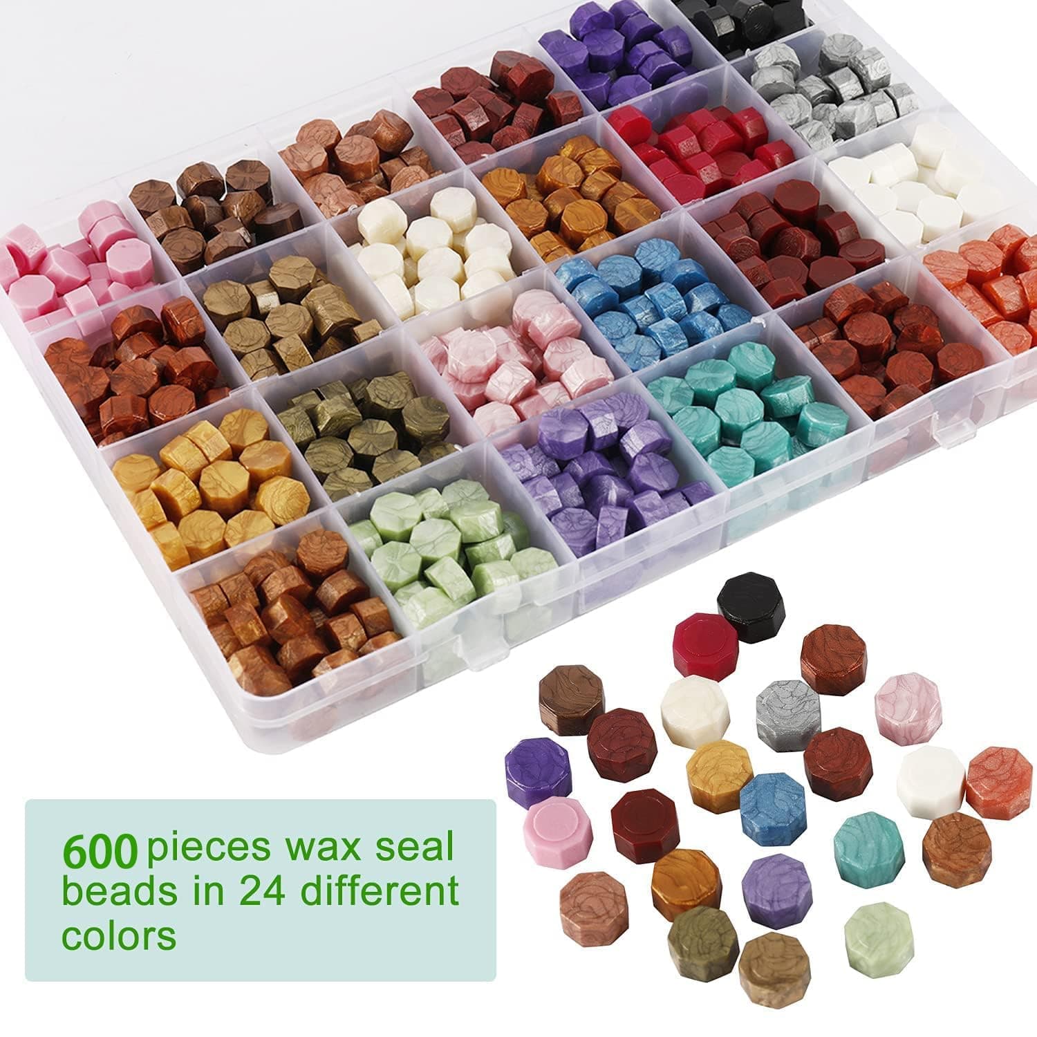 620Pcs Wax Seal Stamp Kit, Wax Seal Set with Wax Seal Beads, Sealing Wax Warmer, Vintage Envelopes, Wax Stamp and Metal Pen, Sealing Wax for Invitations, Cards, Envelopes, Gift Wrapping thumbnail 5