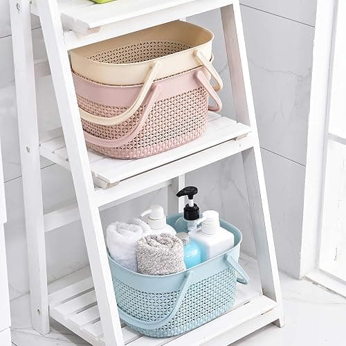 rejomiik Portable Shower Caddy Basket, Plastic Organizer Storage Tote with Handles Toiletry Bag Bin Box for Bathroom, College Dorm Room Essentials, Kitchen, Camp, Gym, Blue | Plastic, Organizer, Storage Tote, Toiletry Bag, Bin Box, for Bathroom, College Dorm Room Essentials, Kitchen, Camp, Gym thumbnail 6