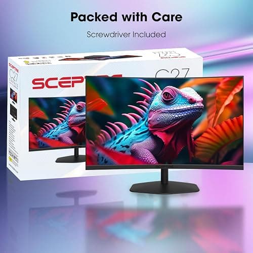 Sceptre New Curved 27-inch Gaming Monitor 1500R 100Hz HDMI X2 DisplayPort 1ms 100% sRGB, Build-in Speakers Machine Black 2025 (C275W-FW100T Series) thumbnail 5