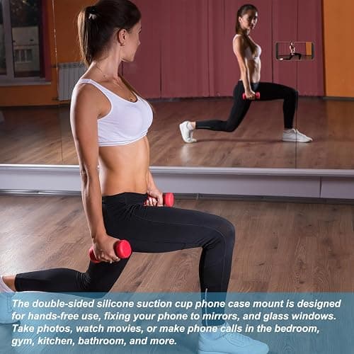 PATIKIL 2 Pack Suction Phone Case, Back of Phone Suction Grip Suction Cup Phone Case Silicone Double Sided Mount Strong Grip Holder for Phone Case Videos, White thumbnail 4