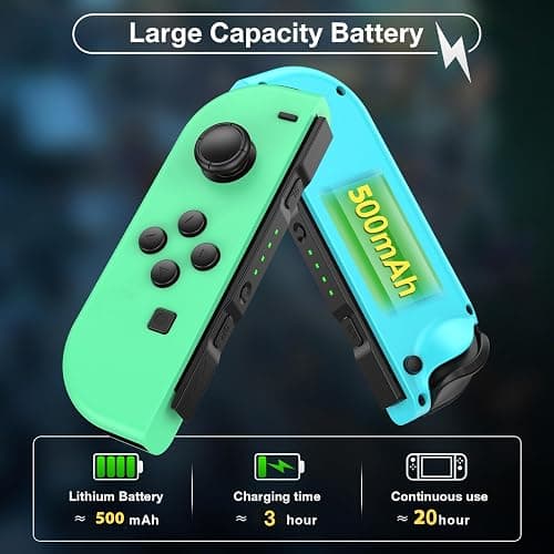 XYCZXIKEC Replacement for Switch Controllers, Left and Right Switch Wireless Controllers Compatible with Nintendo Switch/Lite/OLED, Support Motion Control/Wake-up/Dual Vibration (G-B) thumbnail 3