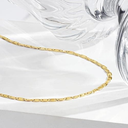 MEVECCO Dainty Gold Chain Choker Necklace 14K Gold Plated Handmade Boho Cute Tiny Beaded Link Choker Necklace Delicate Simple Minimalist Choker Necklace for Women thumbnail 8